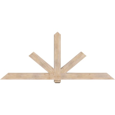 Ekena Millwork Kennewick Smooth Timber Gable Bracket, Douglas Fir, 96"W x 40"H x 5 1/2"D x 5 1/2"F, 10/12 Pitch GBW096X40X0606KEN00SDF